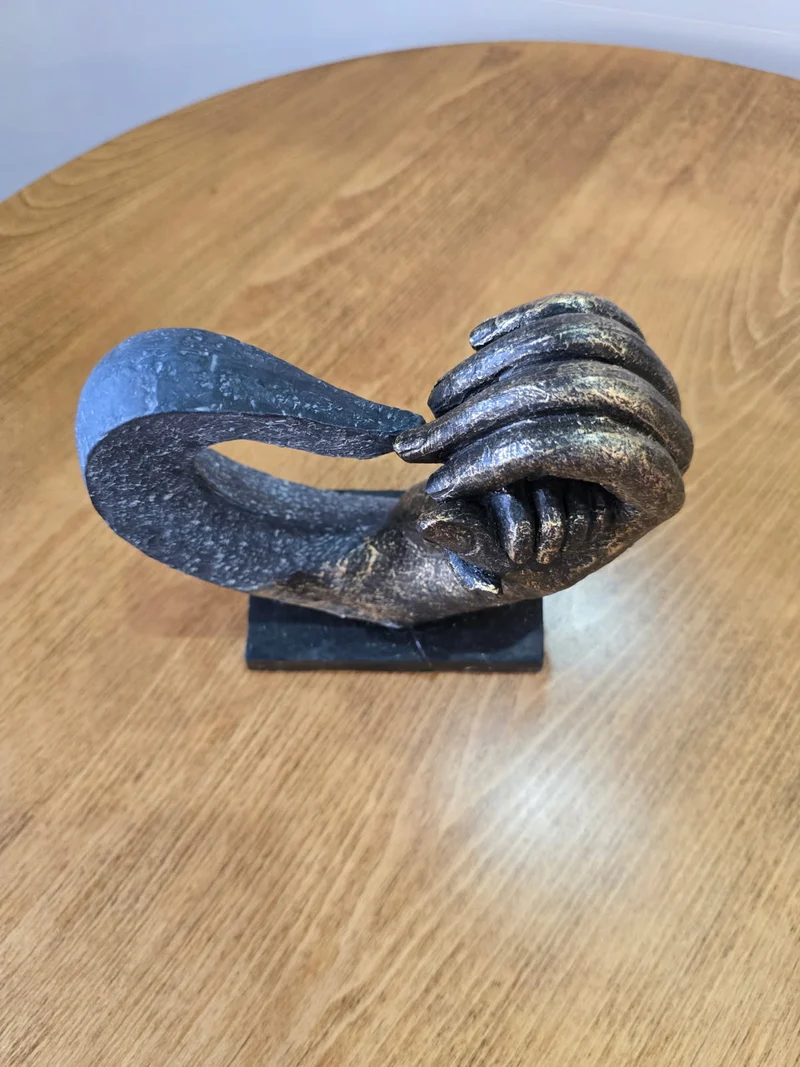 Sculpture cœur « Lien éternel »