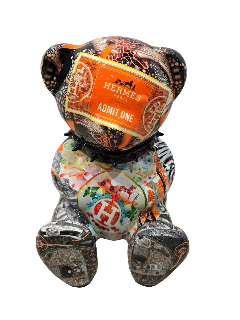 Sculpture Ours Hermès – Édition Limitée 8/26 – 30 cm – Art Pop & Street