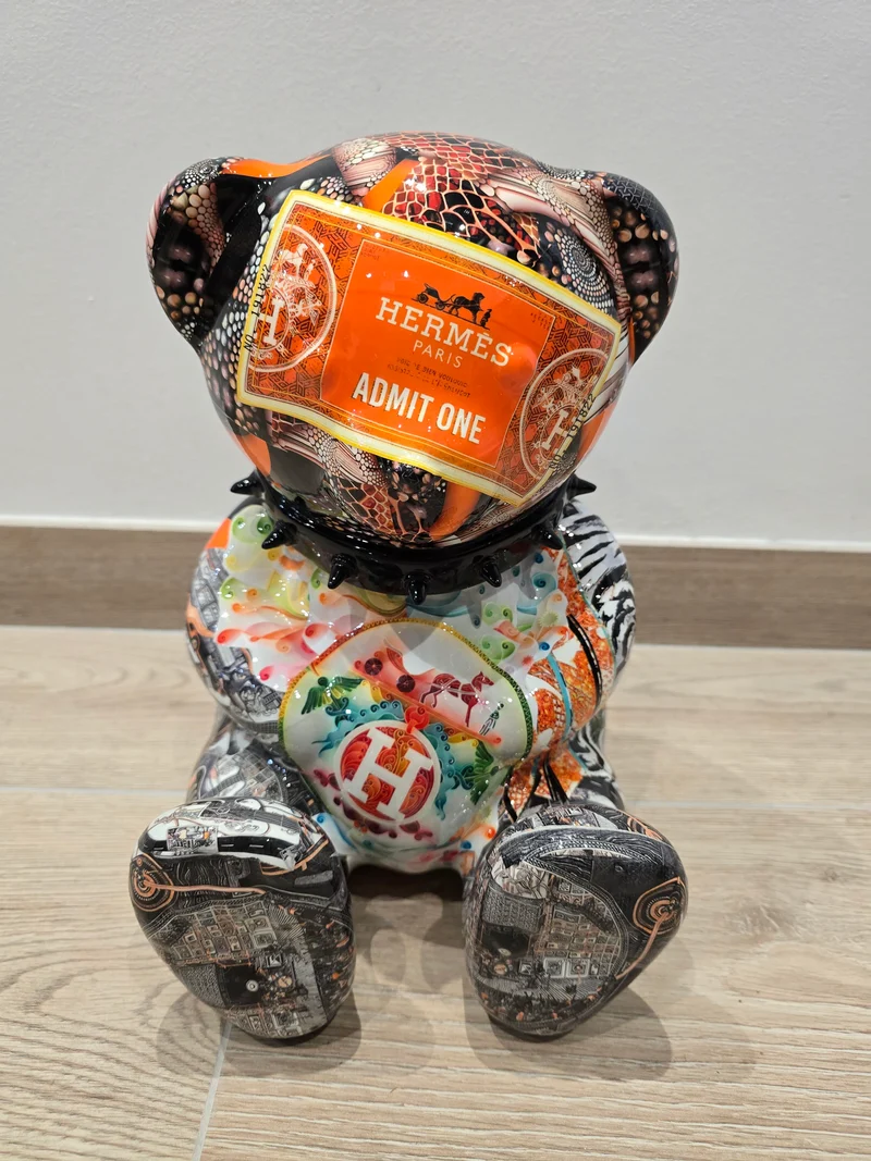 Sculpture Ours Hermès – Édition Limitée 8/26 – 30 cm – Art Pop & Street
