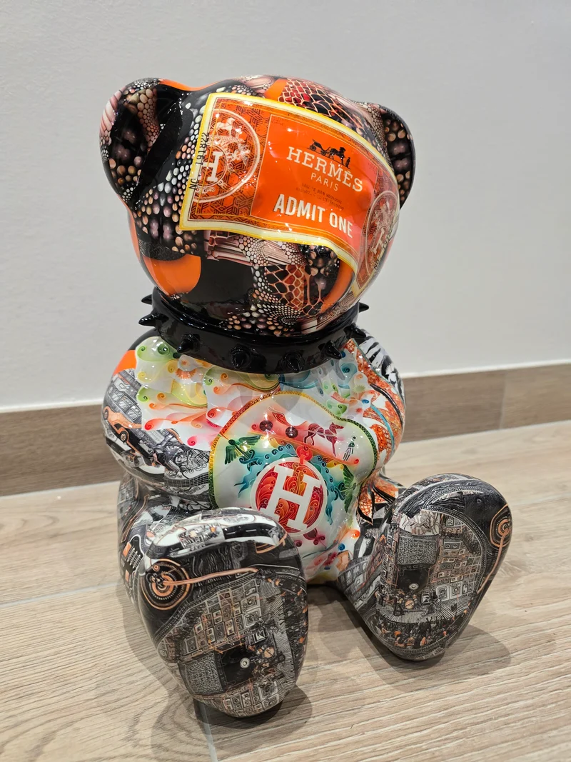 Sculpture Ours Hermès – Édition Limitée 8/26 – 30 cm – Art Pop & Street