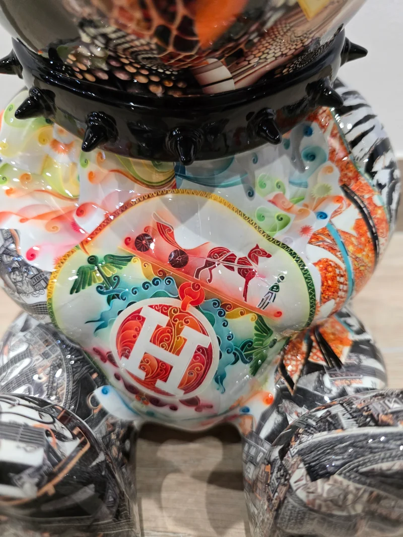 Sculpture Ours Hermès – Édition Limitée 8/26 – 30 cm – Art Pop & Street