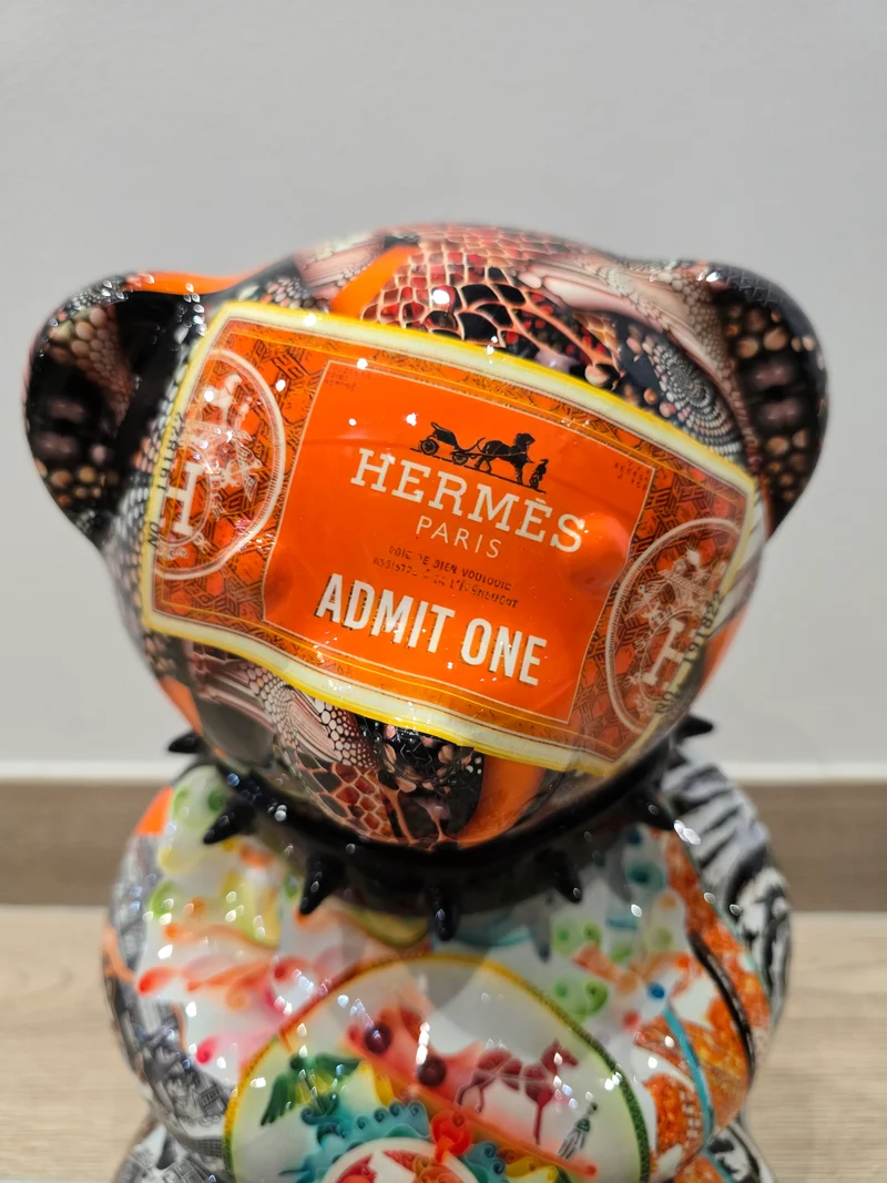 Sculpture Ours Hermès – Édition Limitée 8/26 – 30 cm – Art Pop & Street
