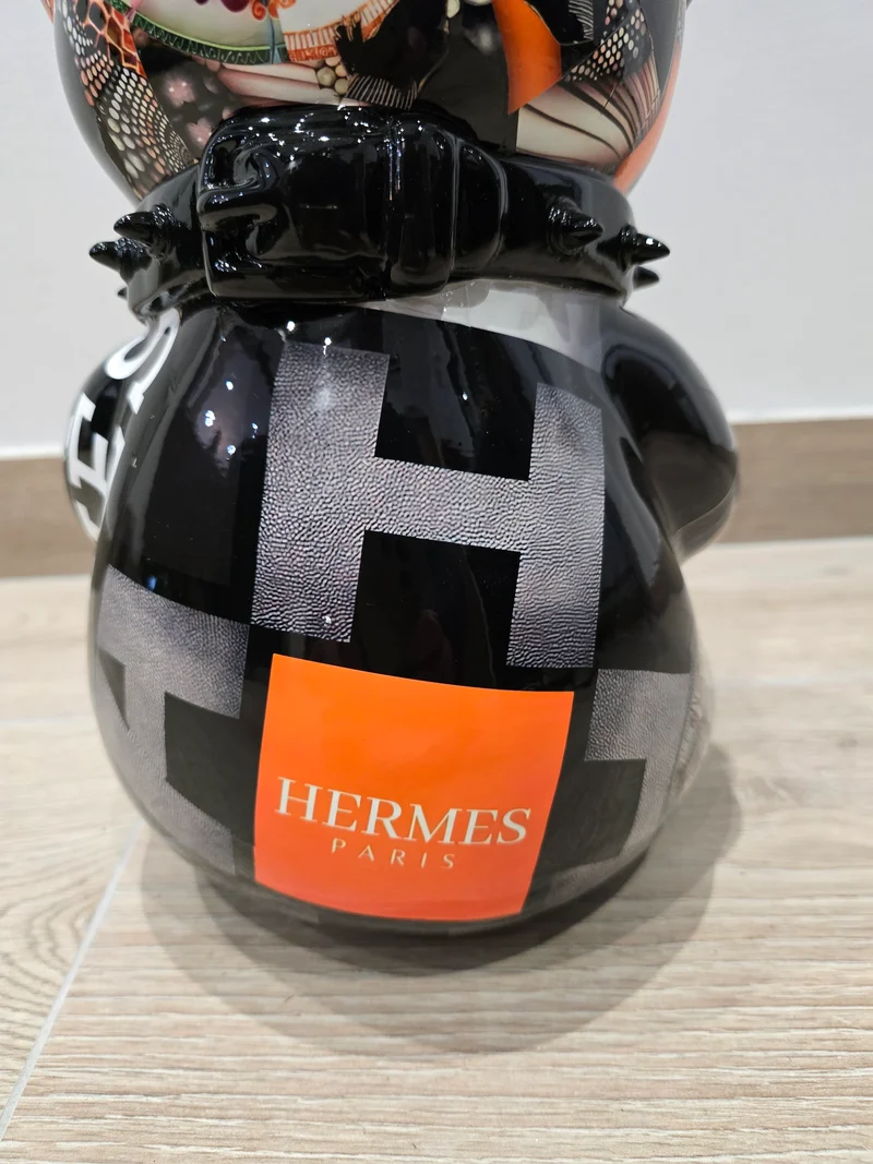 Sculpture Ours Hermès – Édition Limitée 8/26 – 30 cm – Art Pop & Street