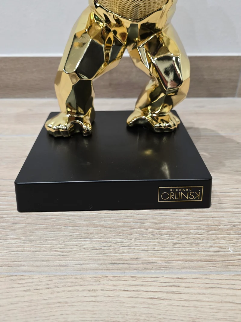 Enceinte Bluetooth Richard Orlinski – Gorilla Gold Edition – Série Limitée CGS 0275 - Valise Orlinski
