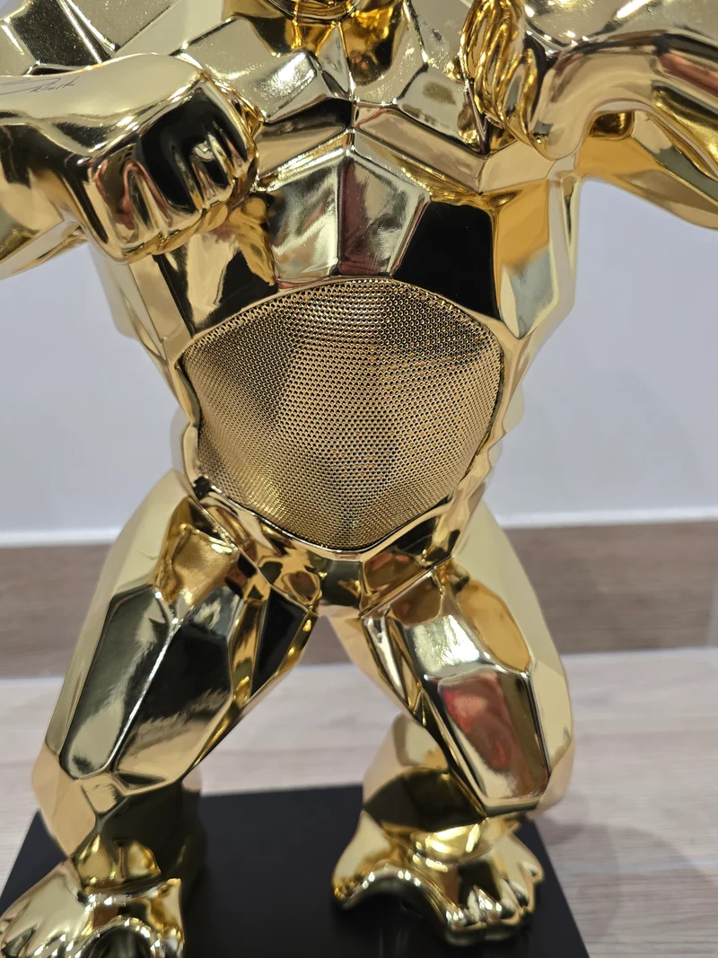 Enceinte Bluetooth Richard Orlinski – Gorilla Gold Edition – Série Limitée CGS 0275 - Valise Orlinski