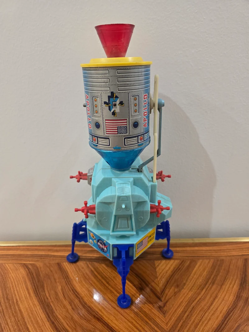 Module spatial Apollo vintage – Jouet en plastique années 70