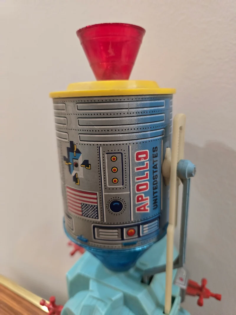 Module spatial Apollo vintage – Jouet en plastique années 70