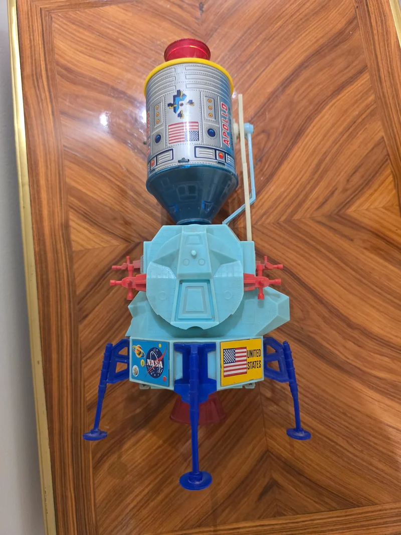 Module spatial Apollo vintage – Jouet en plastique années 70
