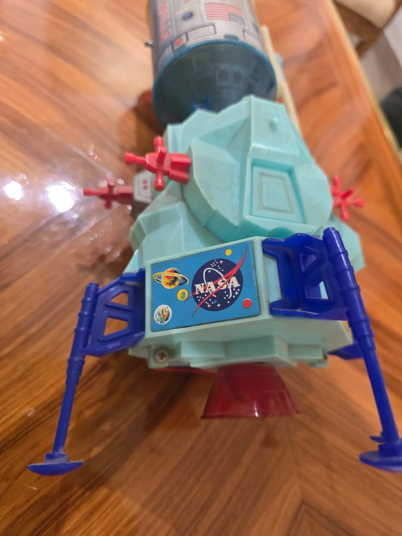Module spatial Apollo vintage – Jouet en plastique années 70