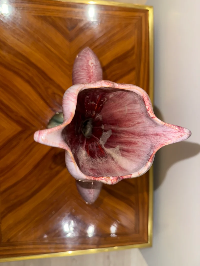 Paire de vase en céramique émaillée – Fleurs de Lys