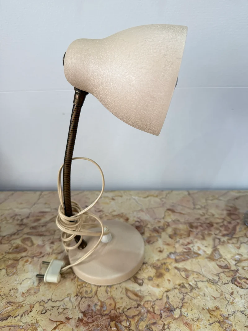 Lampe de bureau articulée beige – Design vintage années 70/80