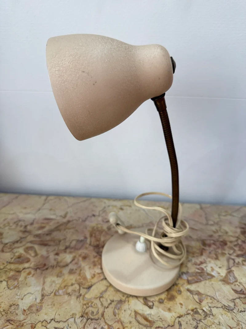 Lampe de bureau articulée beige – Design vintage années 70/80