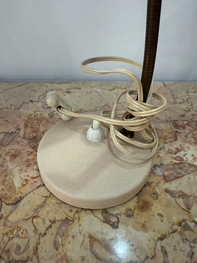Lampe de bureau articulée beige – Design vintage années 70/80
