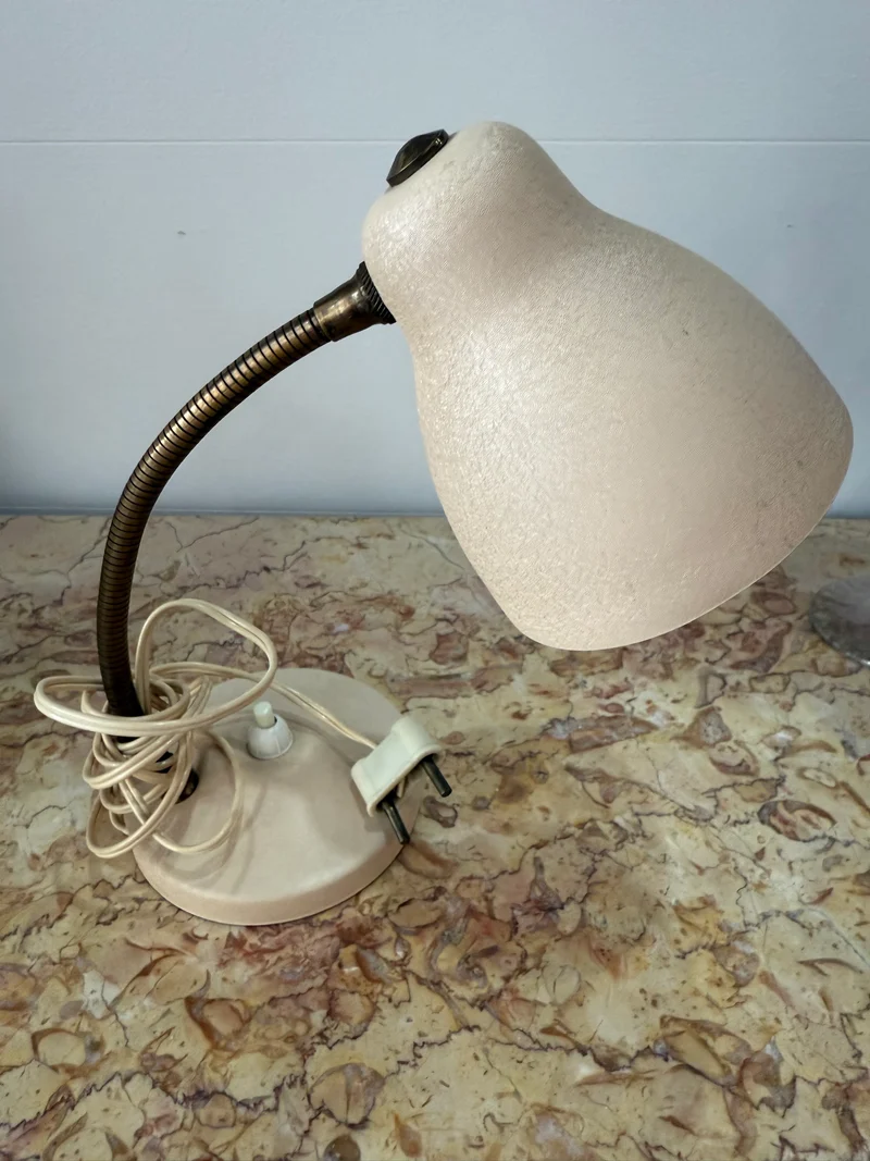 Lampe de bureau articulée beige – Design vintage années 70/80