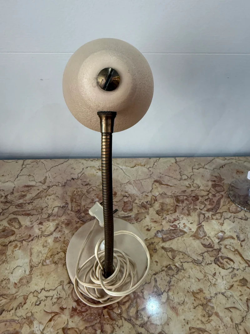 Lampe de bureau articulée beige – Design vintage années 70/80