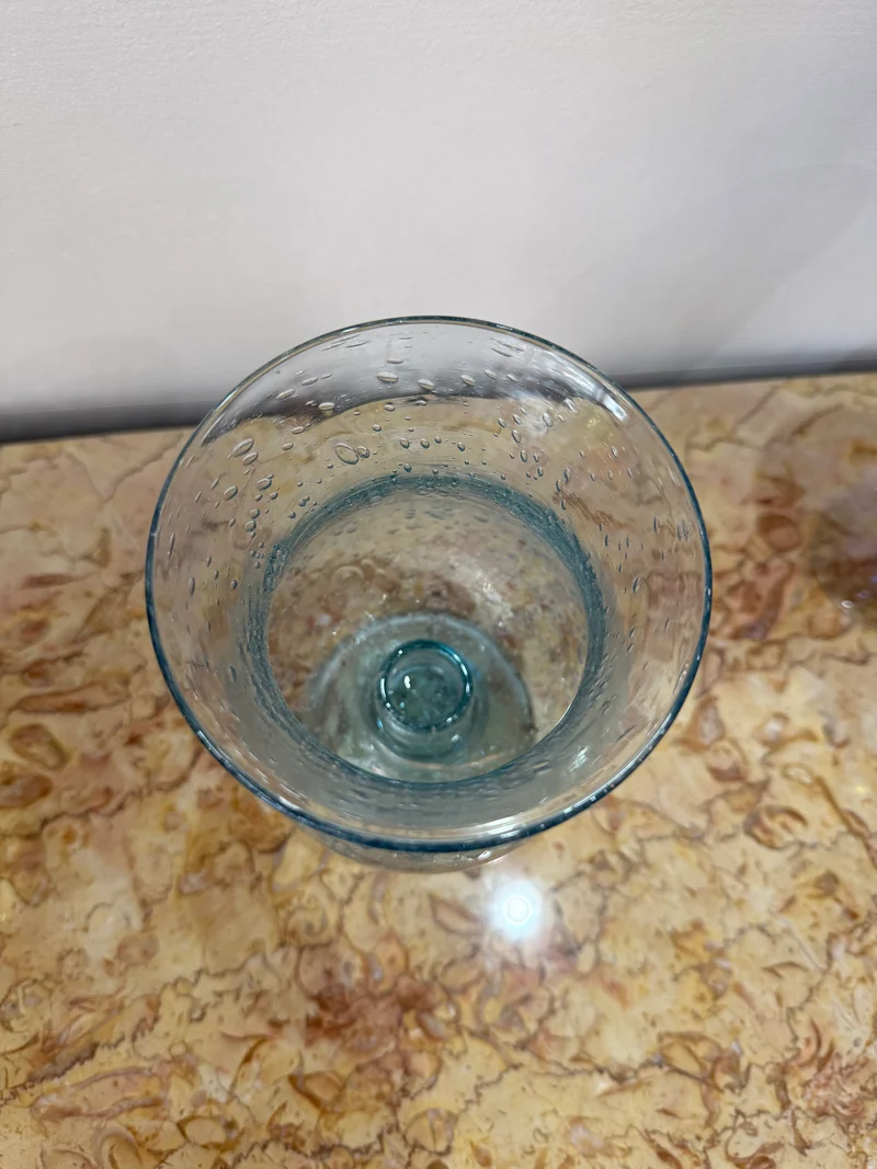 Photophore / bougeoirs en verre bullé soufflé – 1970/80’s