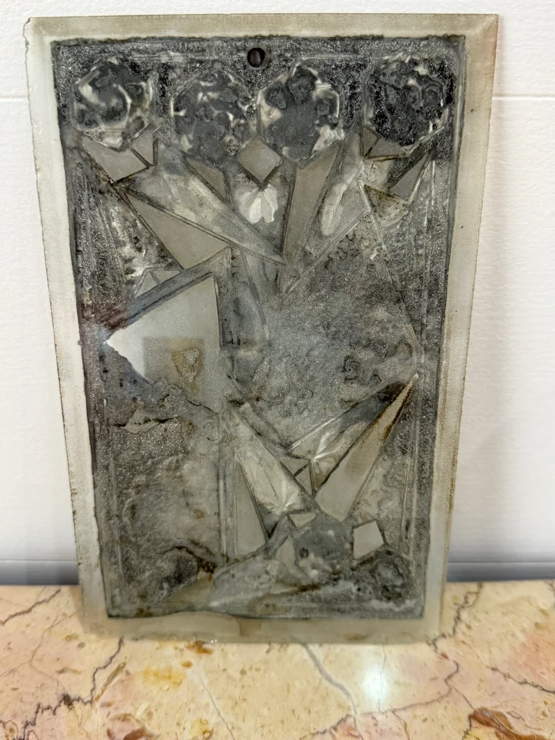 Plaque murale thermomètre en verre et métal vintage – Chocolaterie de Chambéry