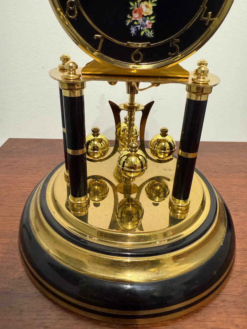 Horloge 400 jours Schatz – Modèle floral – Allemagne – XXe siècle