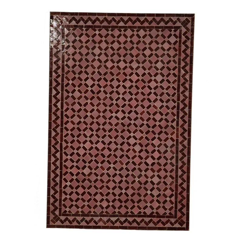 Table à manger mosaïque 120x80 carrelage Bordeaux