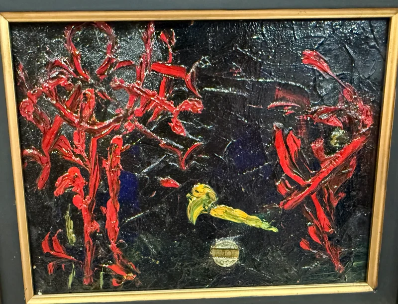 Forêt incandescente – Peinture à la texture épaisse (cachet P.T.T)