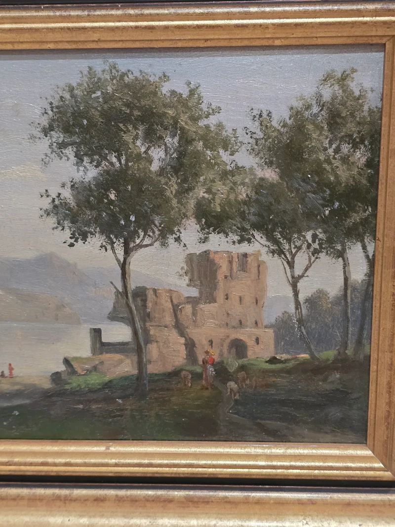 Paire de tableaux 19ème école suisse