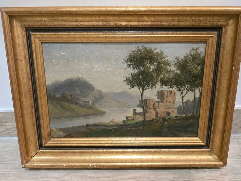 Paire de tableaux 19ème école suisse