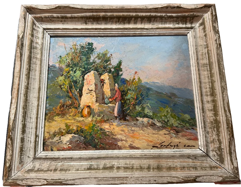 Tableau provençale- signé fortuné car
