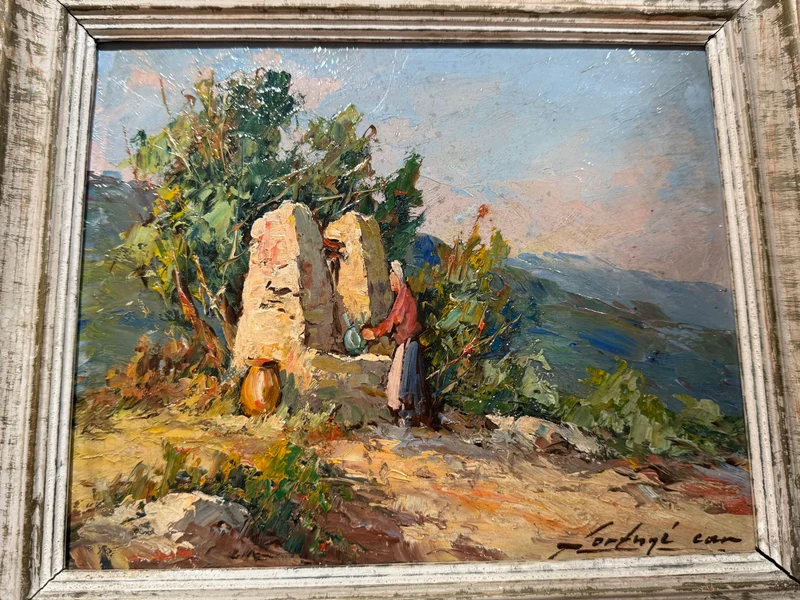 Tableau provençale- signé fortuné car