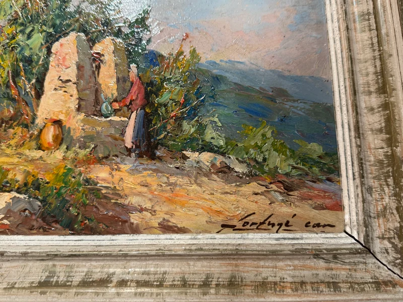 Tableau provençale- signé fortuné car