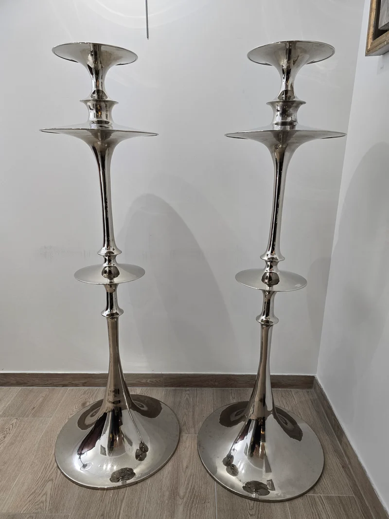 Paire de grand chandelier Fink design contemporain- 137cm