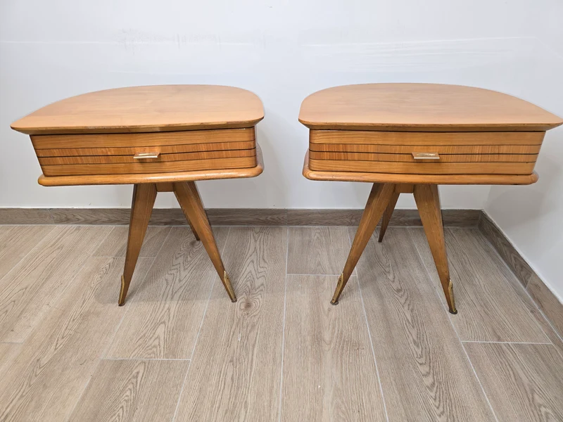 Paire de table de chevet vintage tripode