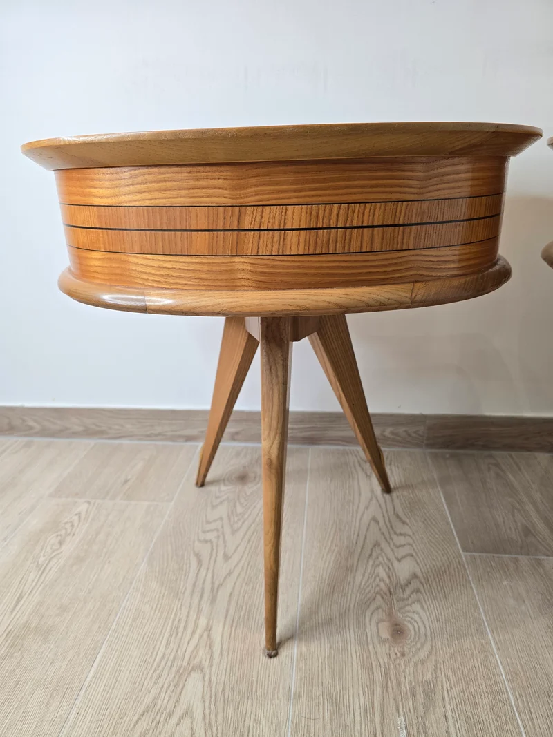 Paire de table de chevet vintage tripode