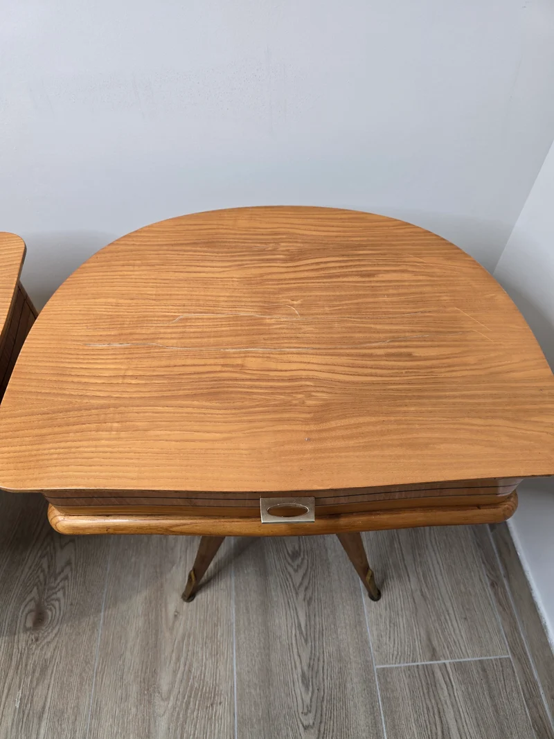 Paire de table de chevet vintage tripode