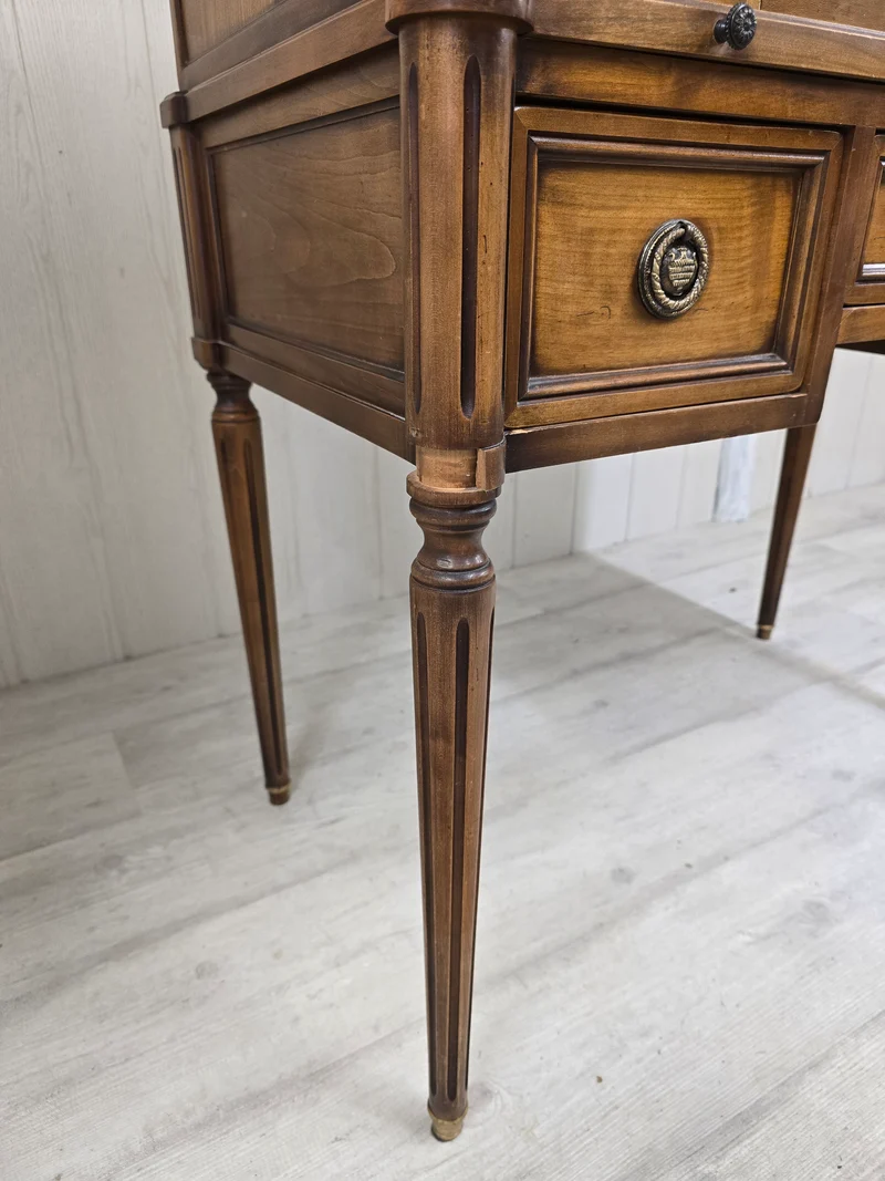 Petit bureau cylindre en bois - style louis XVI
