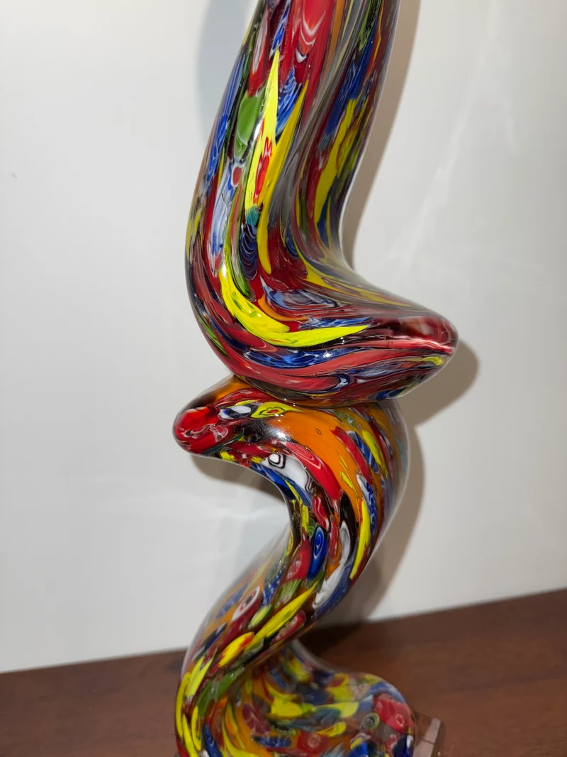 Grande sculpture en verre