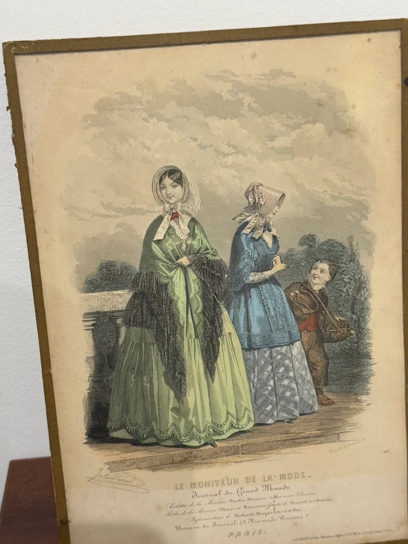 Gravure ancienne “Le Moniteur de la Mode” - XIXe siècle