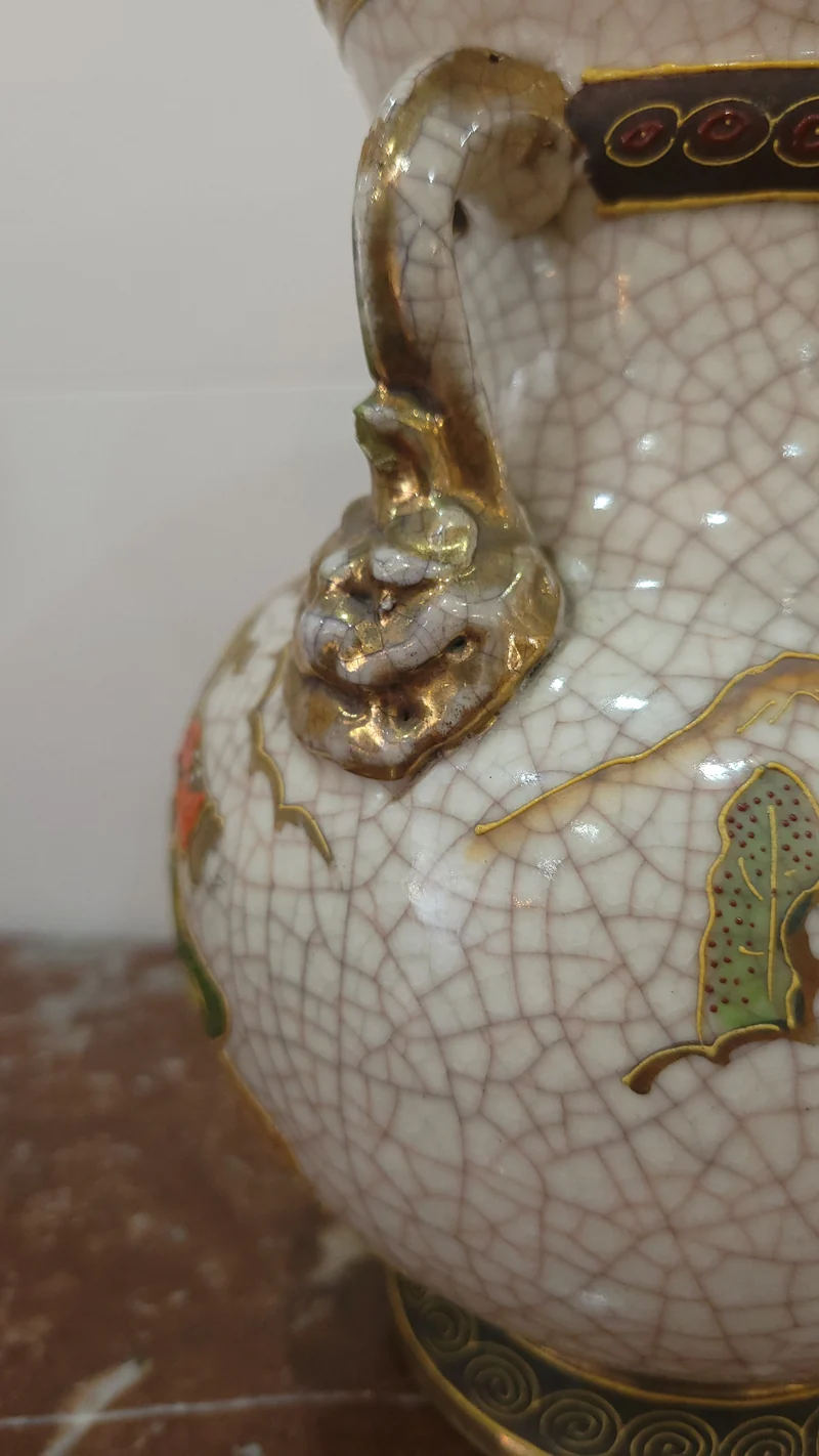 Vase Satsuma décor japonais