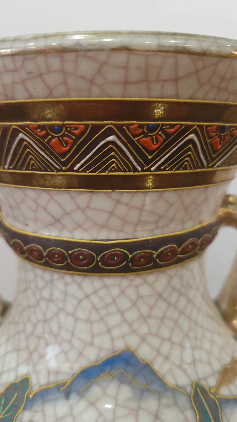 Vase Satsuma décor japonais