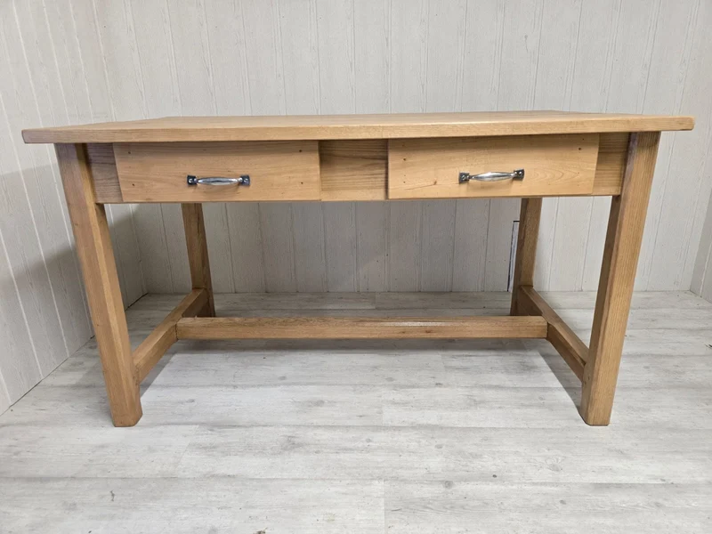 Table de ferme en chêne blond