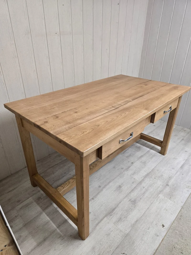 Table de ferme en chêne blond