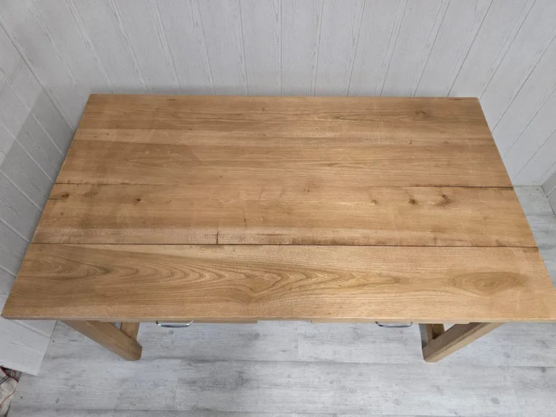 Table de ferme en chêne blond