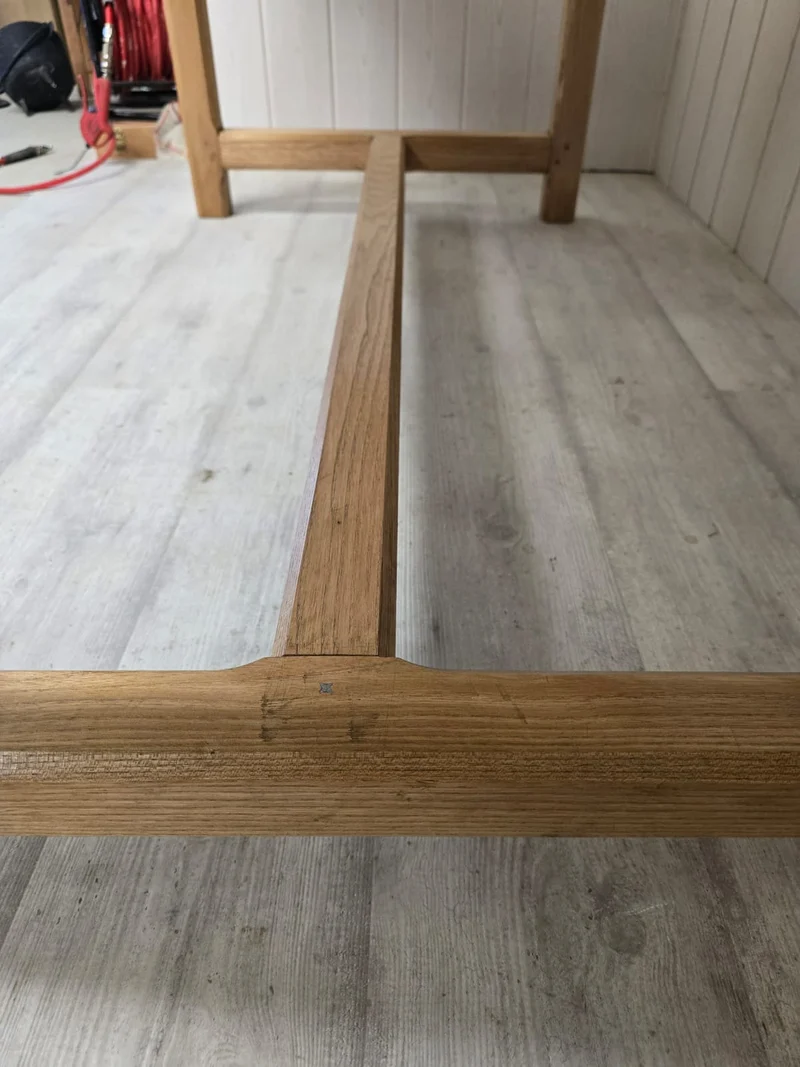 Table de ferme en chêne blond