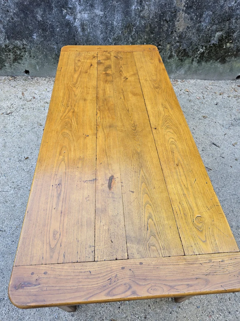 Table de ferme ancienne en orme
