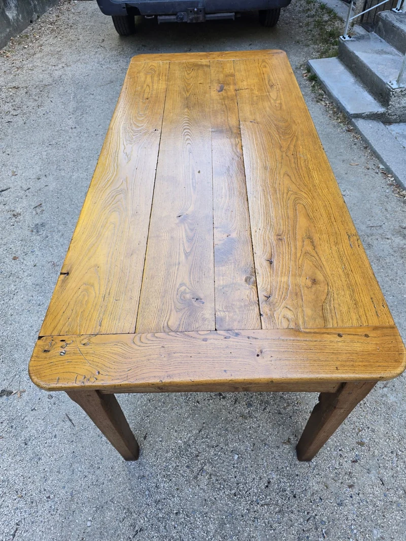 Table de ferme ancienne en orme