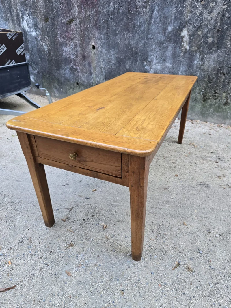 Table de ferme ancienne en orme