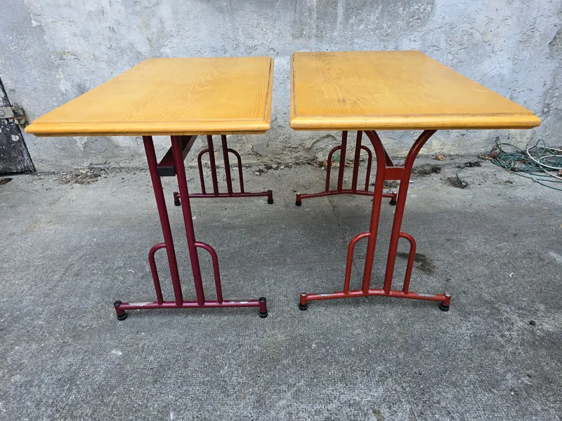 Table bistrot vintage piétement métal