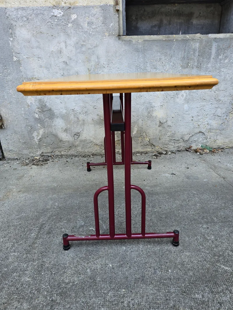Table bistrot vintage piétement métal
