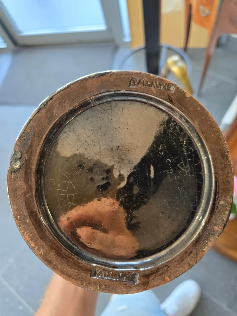 Grand vase en céramique à glaçure miroir métallisée – Vallauris 90’s