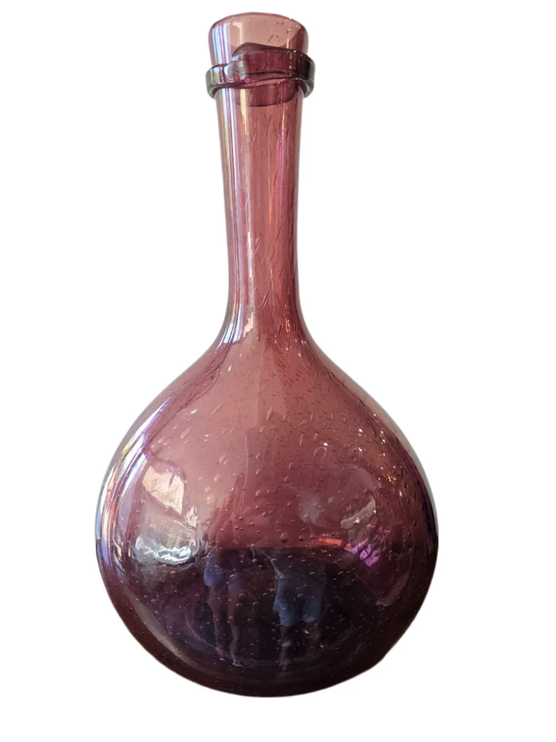 Dame-jeanne en verre soufflé violet améthyste – Verrerie de Biot