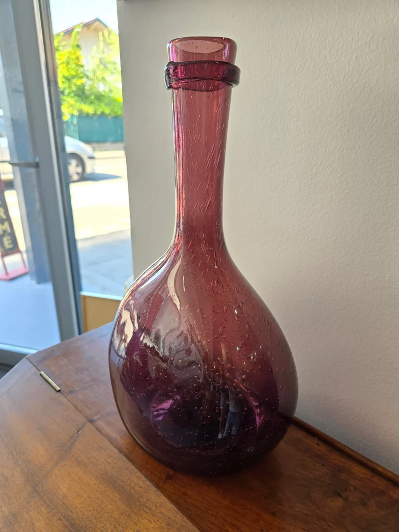Dame-jeanne en verre soufflé violet améthyste – Verrerie de Biot